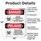 Signmission Chlorine Hazard Area Bilingual Danger Sign, Aluminum, 10in W x 14in L, 2PK OS-2PACK-DS-A-1014-VS-1067 - alternate 2